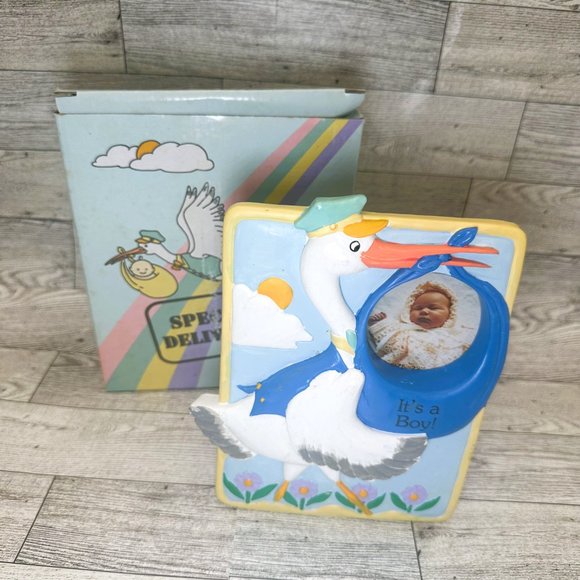 PAPEL Special Delivery Frame w/ Stork, It's A Boy‎ - Picture 1 of 5